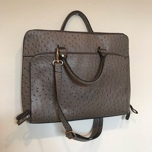 Faux Leather Laptop Bag